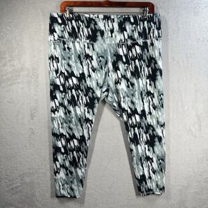 Under Armour Compression Capri Leggings Womens 3X Abstract Print Side Pocket